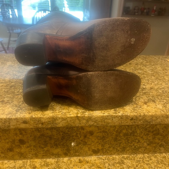 Frye Jane over the knee or cuffed leather boots brown size 8 Made in Mexico - Picture 8 of 14